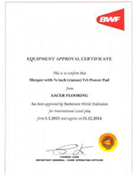 世界羽联（BWF）认证证书