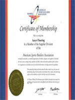 美国体育地面协会认证证书